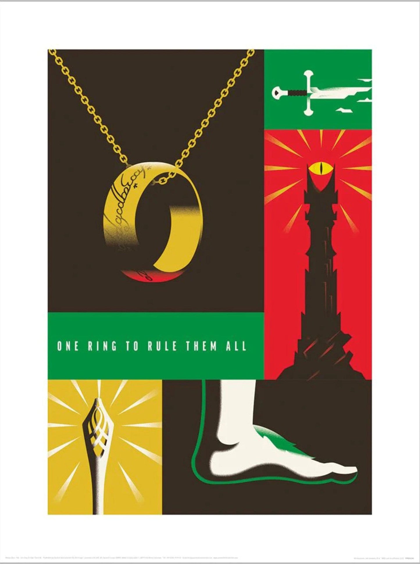 Pyramid Ppr54294 Warner Bros One Ring To Rule Them All Kunstdruk 30X40cm | Posters.nl