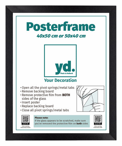 Posterlijst 40x50cm Zwart Mat MDF Parma
