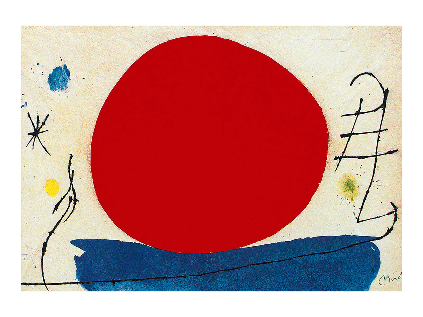Kunstdruk Joan Miro - Senzo titolo, 1967 80x60cm