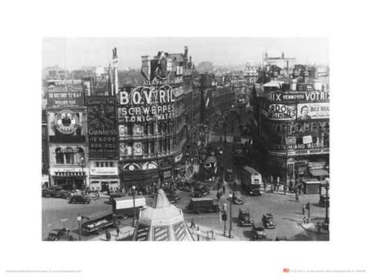 Kunstdruk Time Life - Piccadilly Circus London 1942 30x40cm