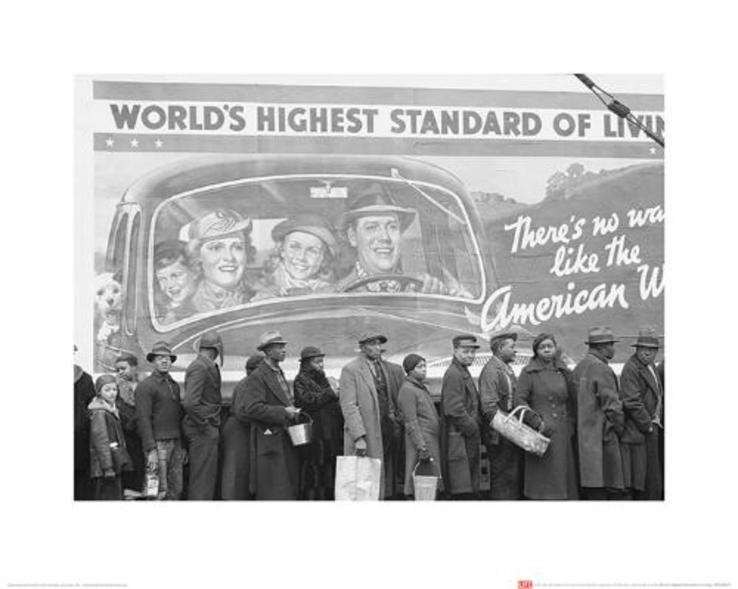 Kunstdruk Time Life - World's Highest Standard of Living 40x50cm