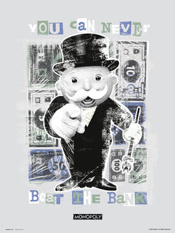 Kunstdruk Monopoly - You Can Never Beat The Bank 30x40cm