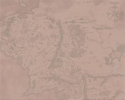 Kunstdruk The Lord of the Rings - Middle Earth 40x50cm