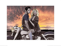 Kunstdruk Joshua M Nelson - Sunset Ride 80x60cm