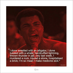 Kunstdruk Muhammad Ali - iQuote Sick 40x40cm
