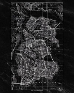 Kunstdruk Batman - Gotham City 40x50cm