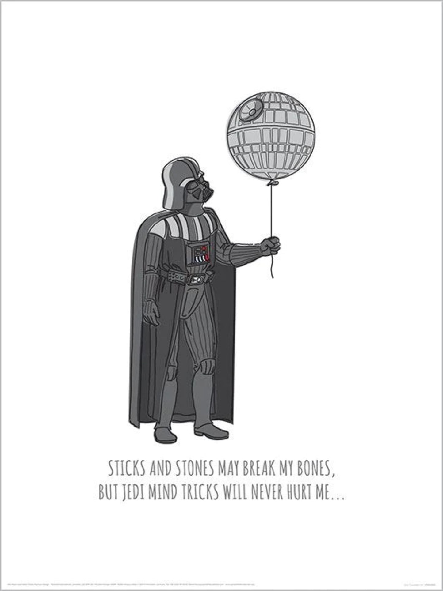 Kunstdruk Star Wars - Jedi MinTricks 30x40cm