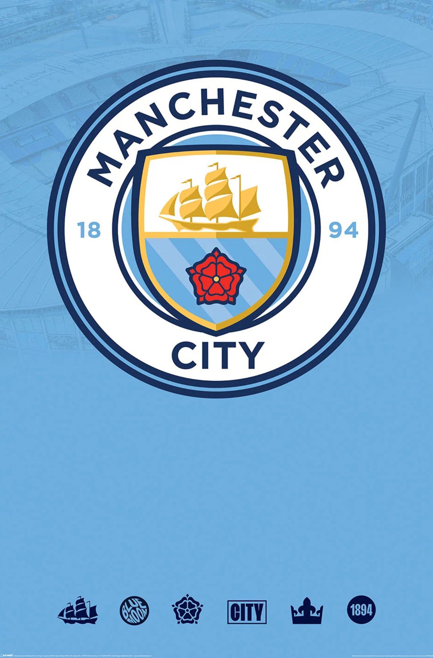 Poster Manchester City Club Crest 61x91,5cm