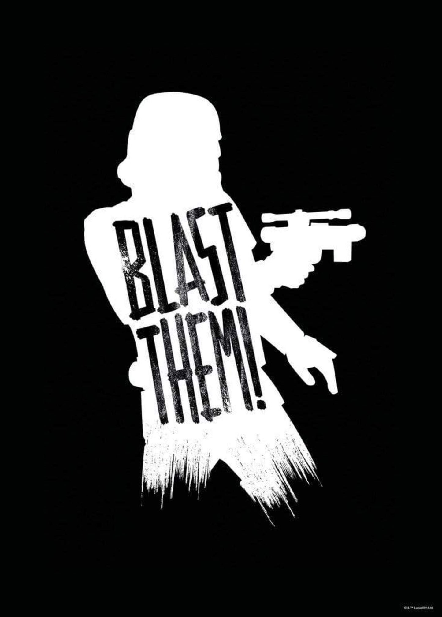 Kunstdruk Star Wars - Silhouette Quotes Stormtrooper 50x70cm