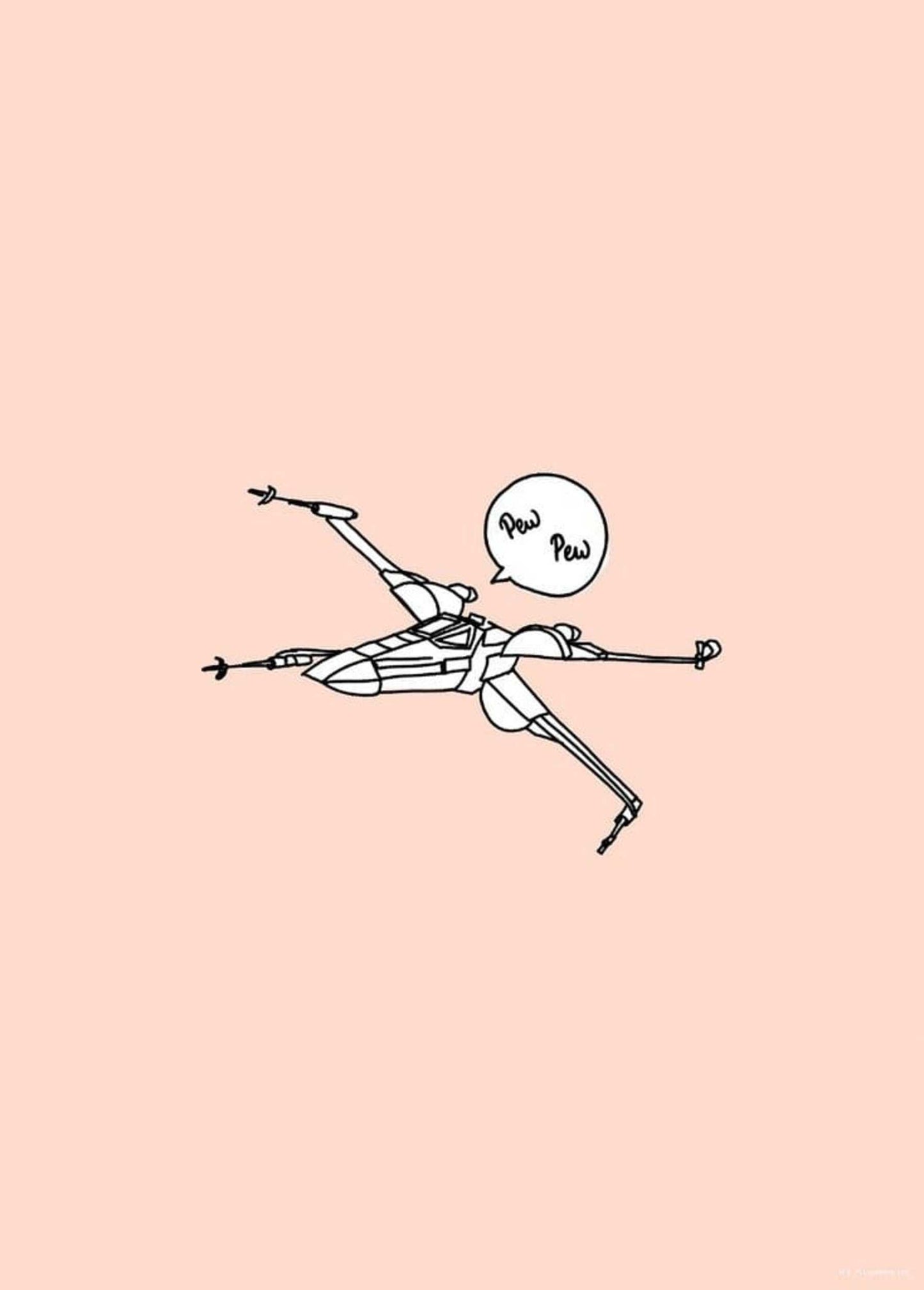 Kunstdruk Star Wars - Pew Pew 50x70cm