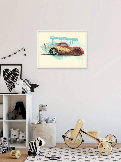 Kunstdruk Cars - Lightning McQueen - 40x30cm