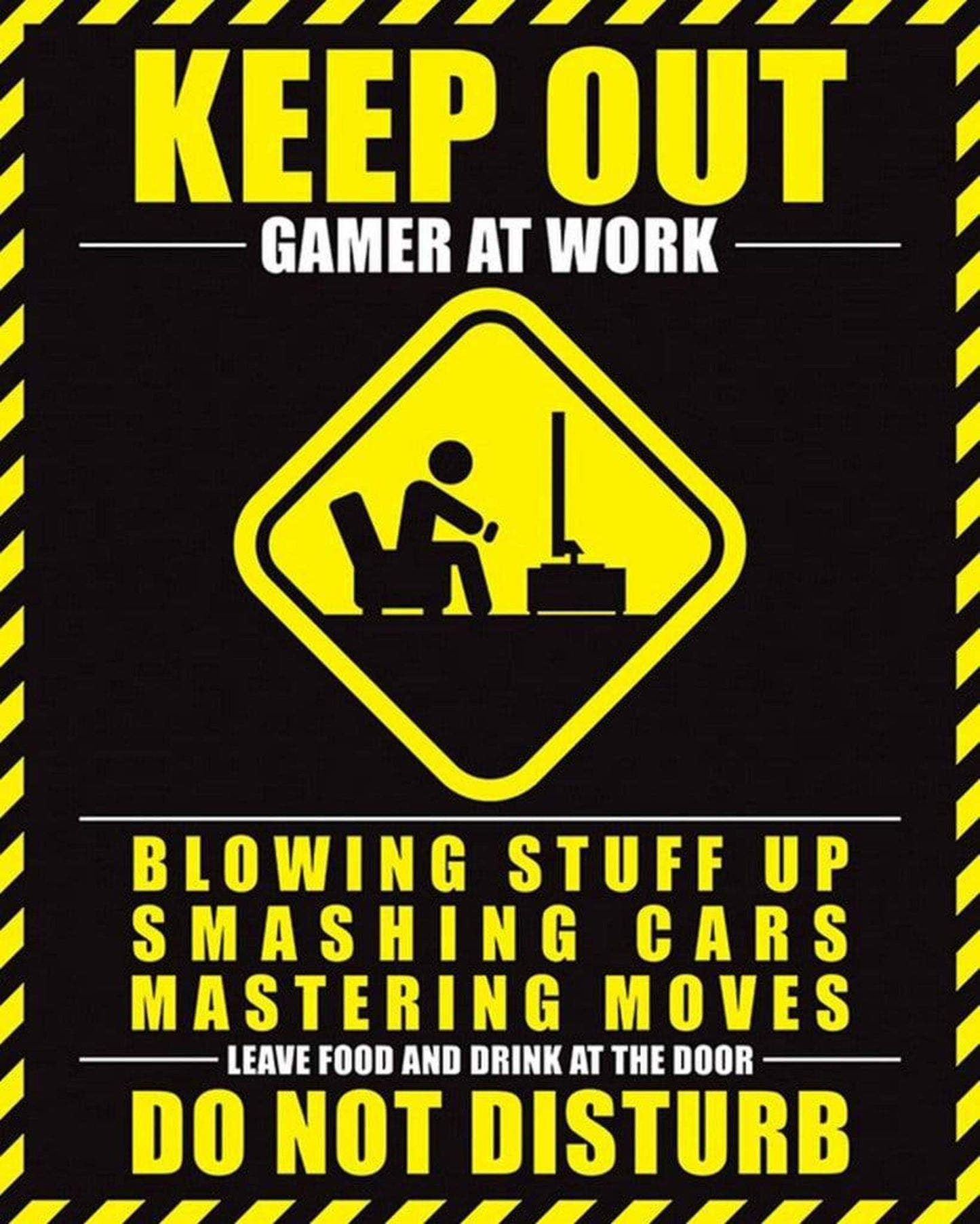 Poster Gamer At Work Do Not Disturb 40x50cm