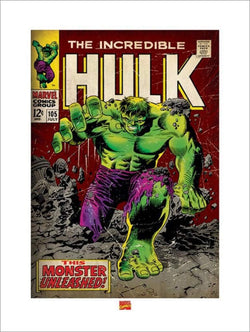 Kunstdruk Incredible Hulk - Monster Unleashed 60x80cm