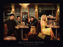 Kunstdruk Chris Consani - Blue Plate Special 80x60cm