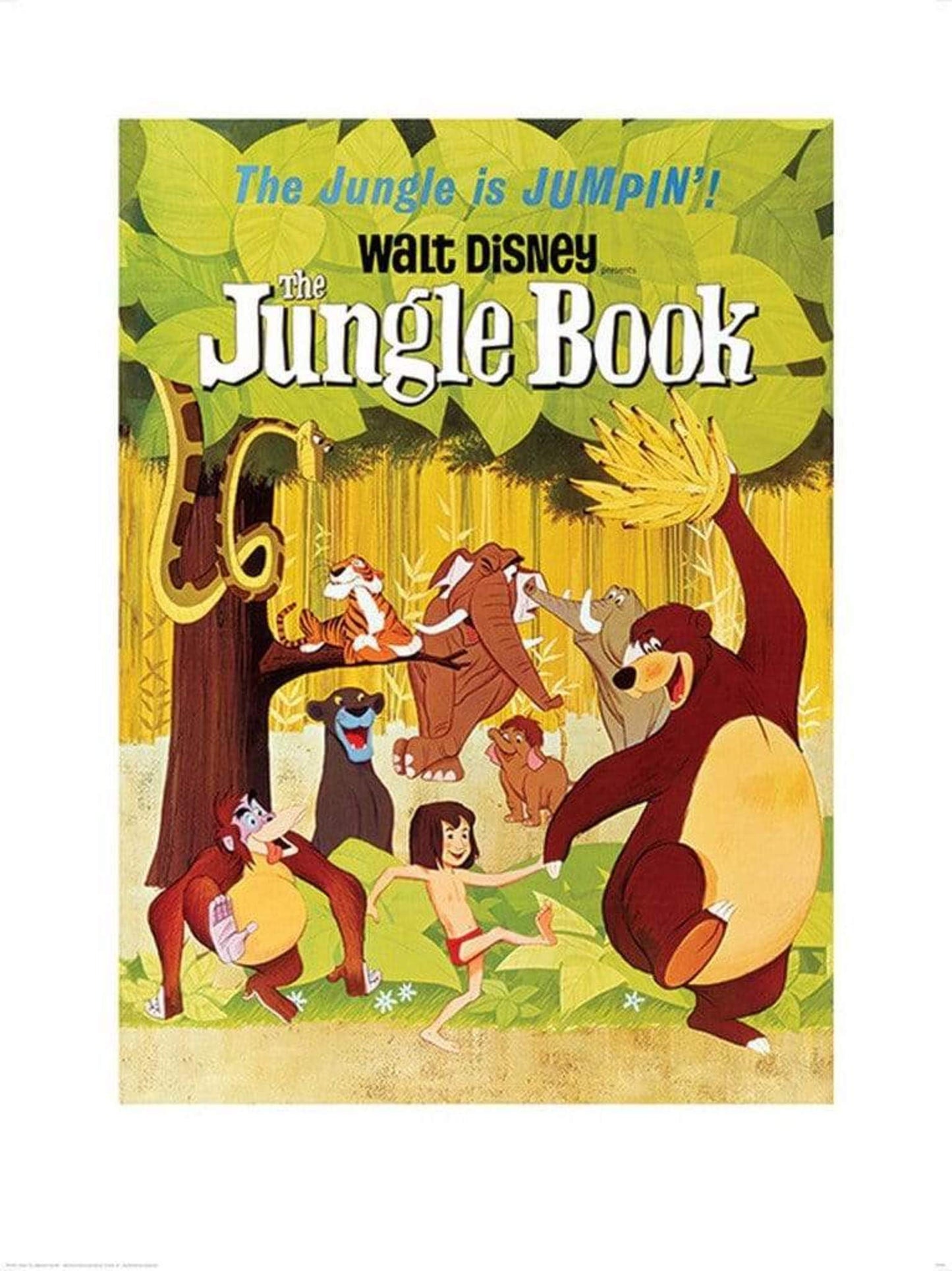 Kunstdruk The Jungle Book - Jumpin 60x80cm