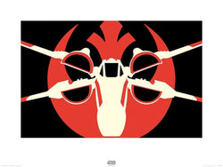 Kunstdruk Star Wars - Episode VII XWing Pop Art 80x60cm