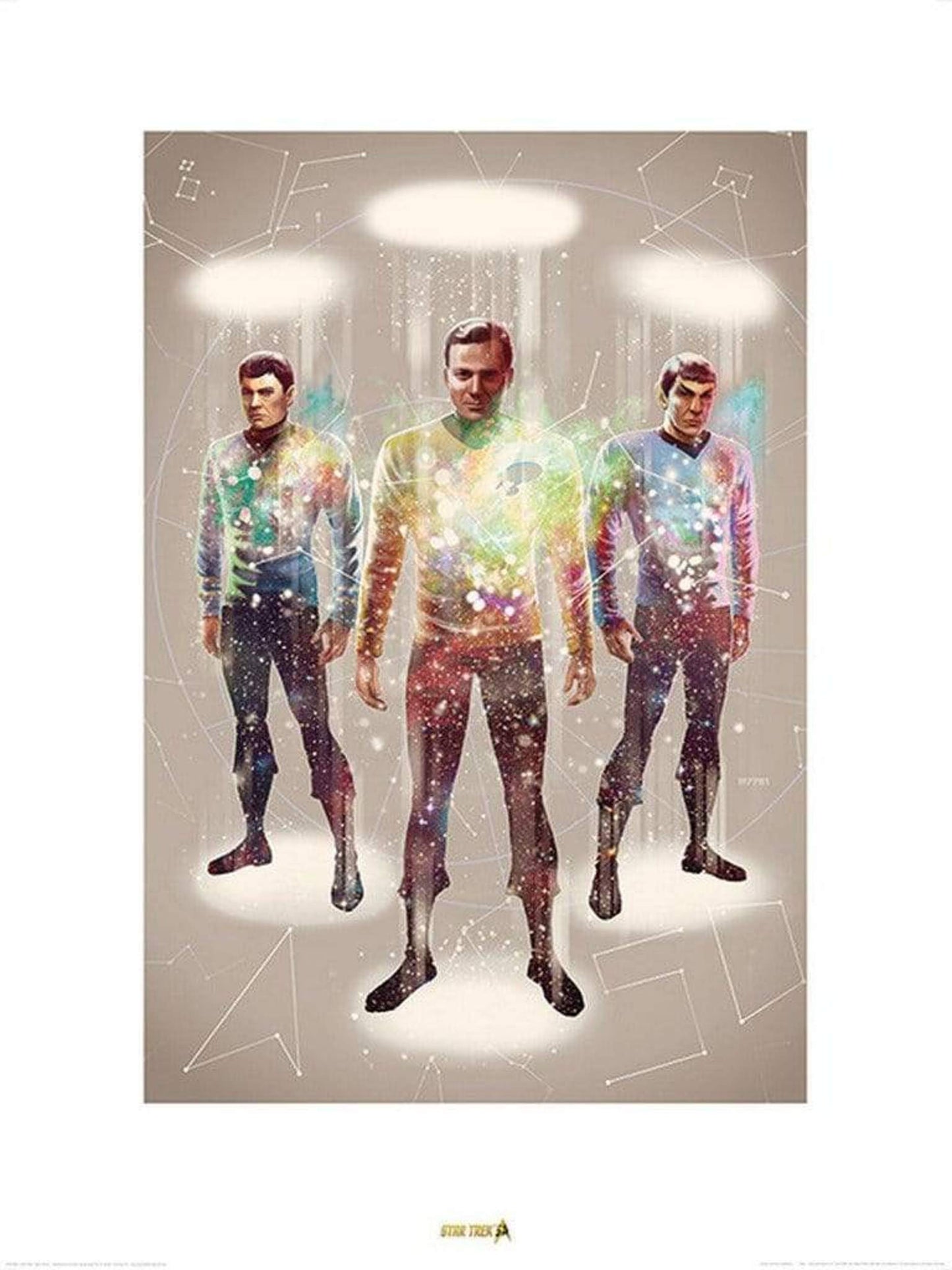 Kunstdruk Star Trek - Beam Me Up 50th Anniversary 60x80cm