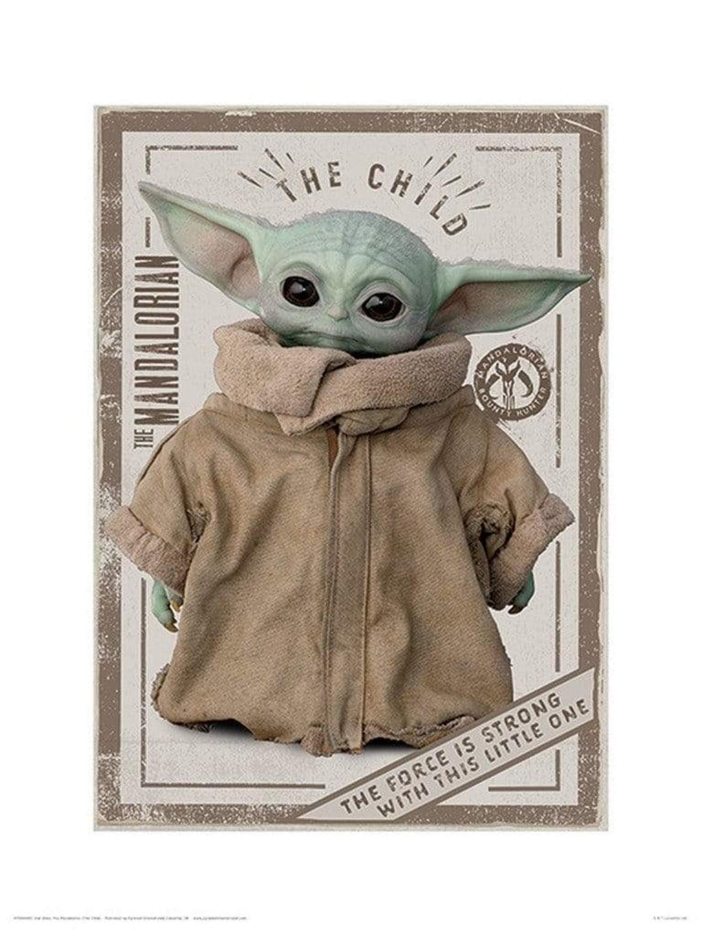 Kunstdruk Star Wars - The Mandalorian - The Child 30x40cm