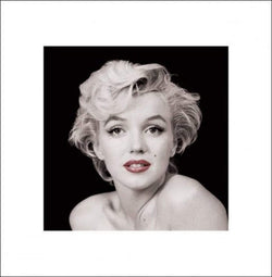 Kunstdruk Marilyn Monroe - Red Lips 40x40cm