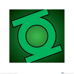 Kunstdruk DC Comics - Green Lantern - Symbol 40x40cm
