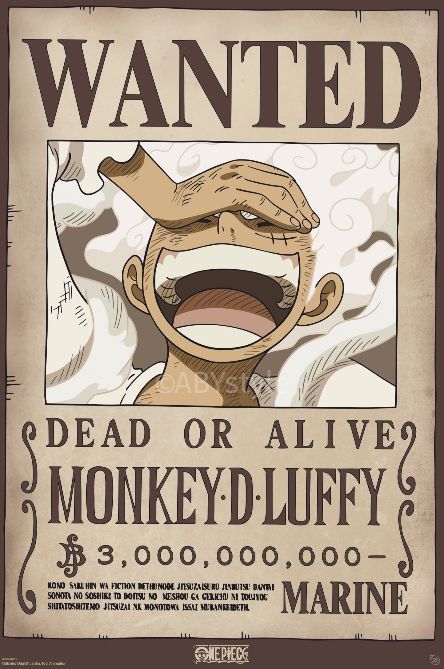 Poster One Piece - Wanted Luffy Wano 61x91,5cm