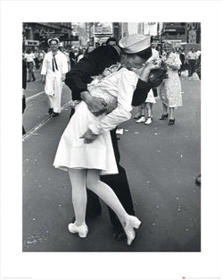 Kunstdruk Time Life - War Time Kiss 40x50cm