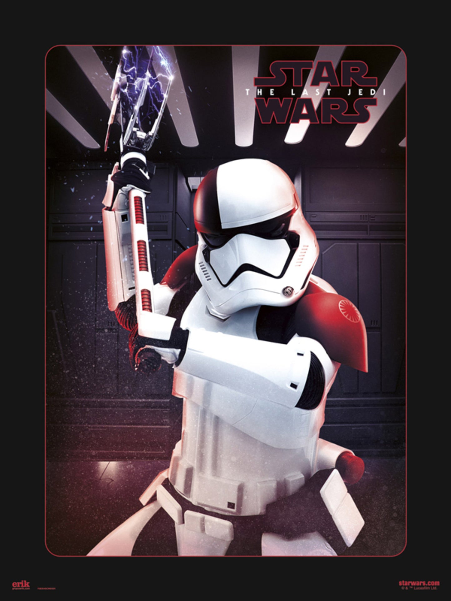 Kunstdruk Star Wars - Vill Executioner Trooper 30x40cm