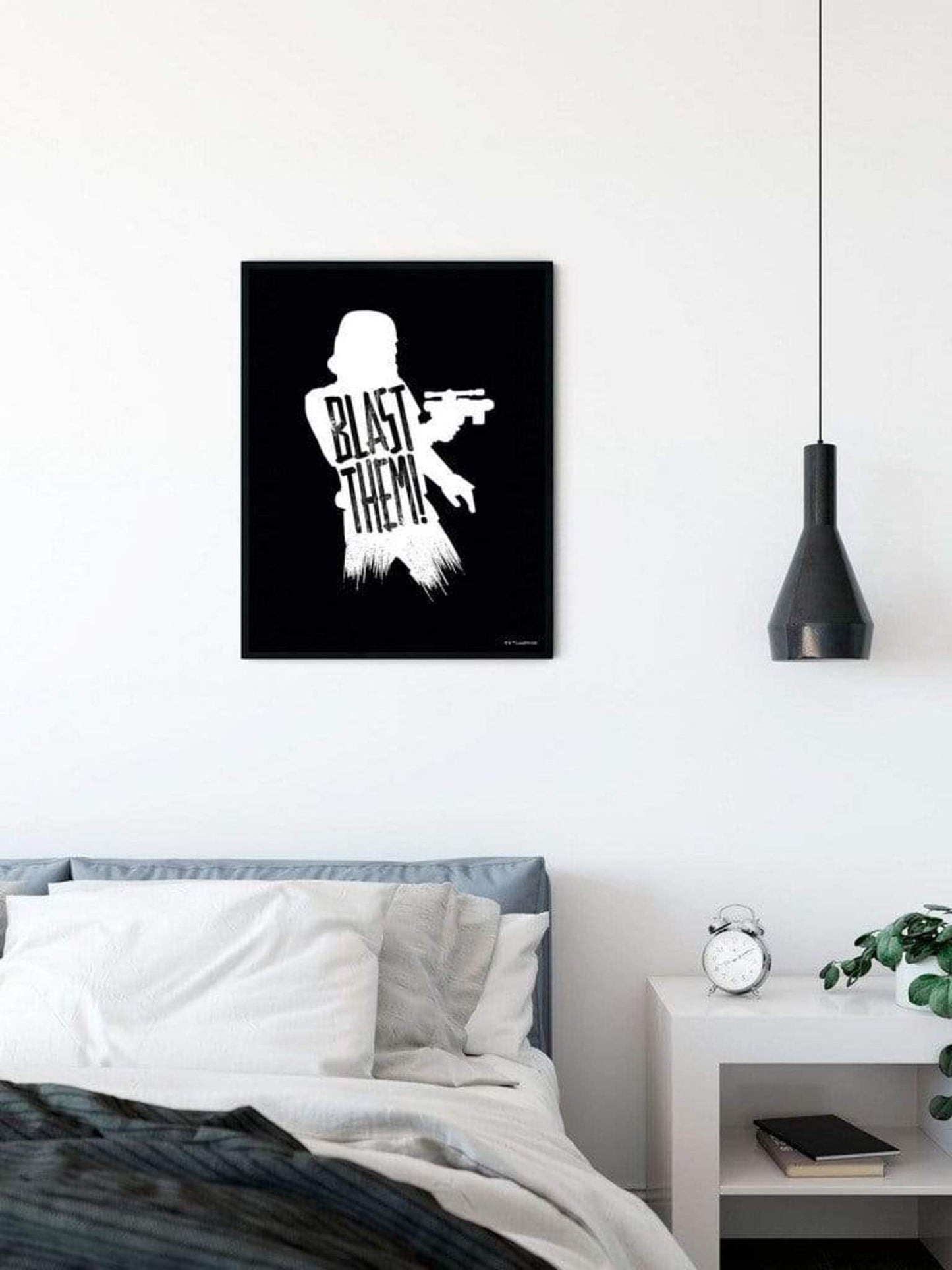 Kunstdruk Star Wars - Silhouette Quotes Stormtrooper 40x50cm