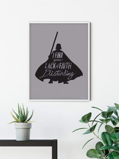 Kunstdruk Star Wars - Silhouette Quotes Vader 30x40cm