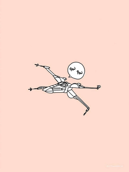 Kunstdruk Star Wars - Pew Pew 30x40cm