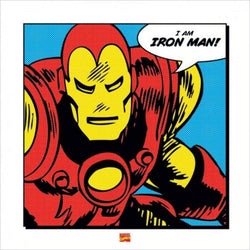Kunstdruk Iron Man - I Am 40x40cm