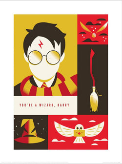 Kunstdruk Warner Bros - You Are A Wizard Harry 30x40cm