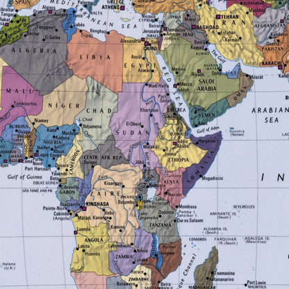 Fotobehang - World Map 270x188cm - Papierbehang