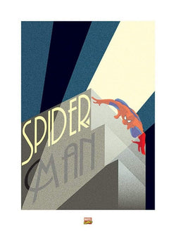 Kunstdruk Marvel - Deco Spider-Man - Building 60x80cm