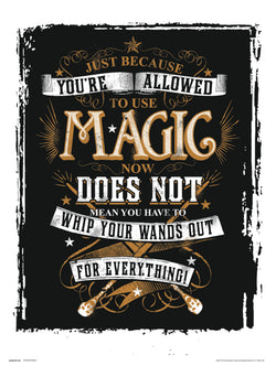 Kunstdruk Harry Potter - Magic 30x40cm