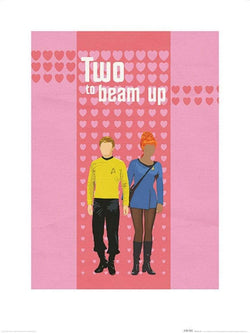 Kunstdruk Star Trek - Two To Beam Up 60x80cm