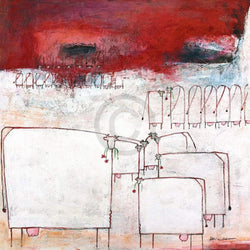 Kunstdruk Marianne Kindt - Lunch 70x70cm