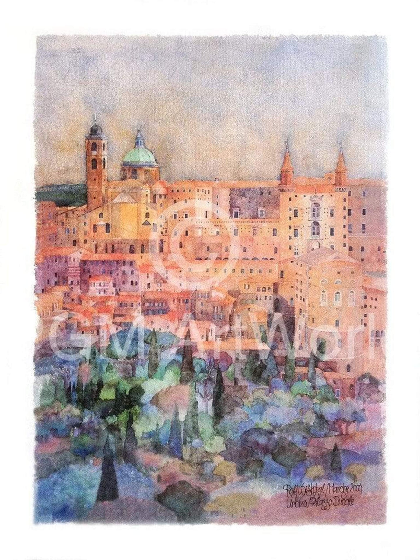Kunstdruk Ralf Westphal - Urbino, Palazzo Ducale, Marche 60x80cm