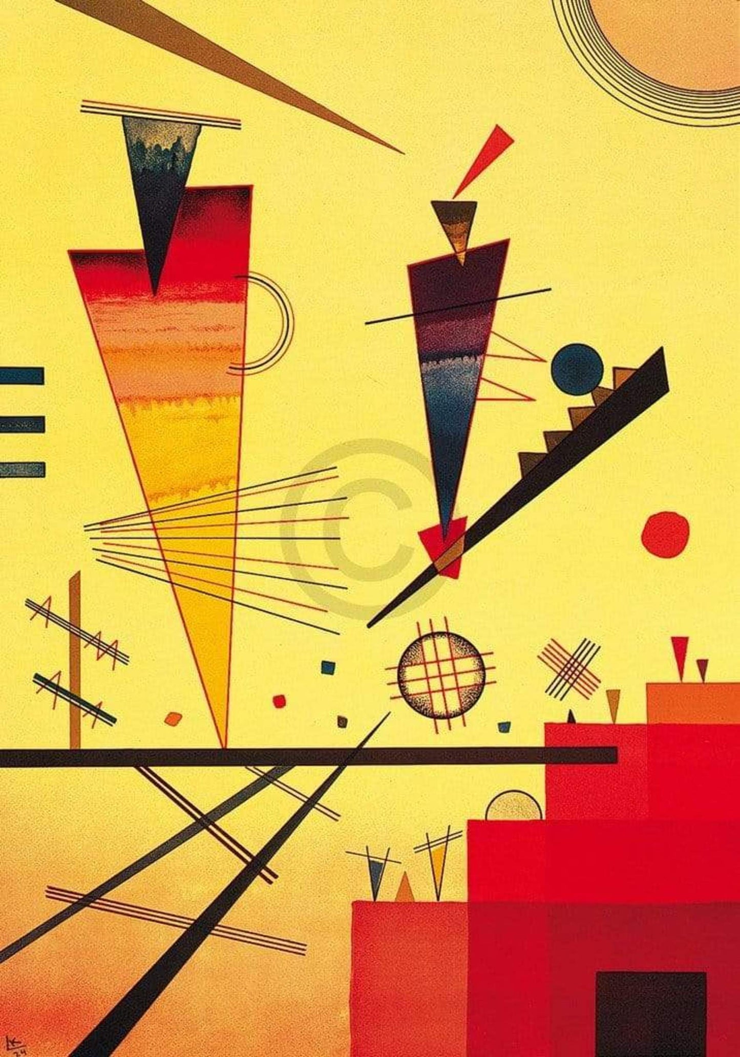 Kunstdruk Wassily Kandinsky - Struttura allegra 70x100cm