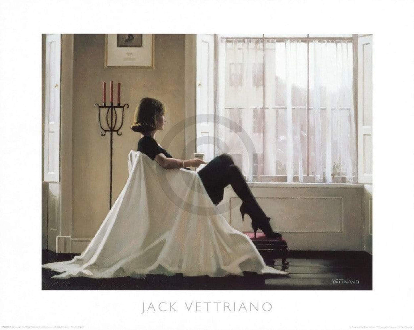 Kunstdruk Jack Vettriano - In Thoughts of You 50x40cm
