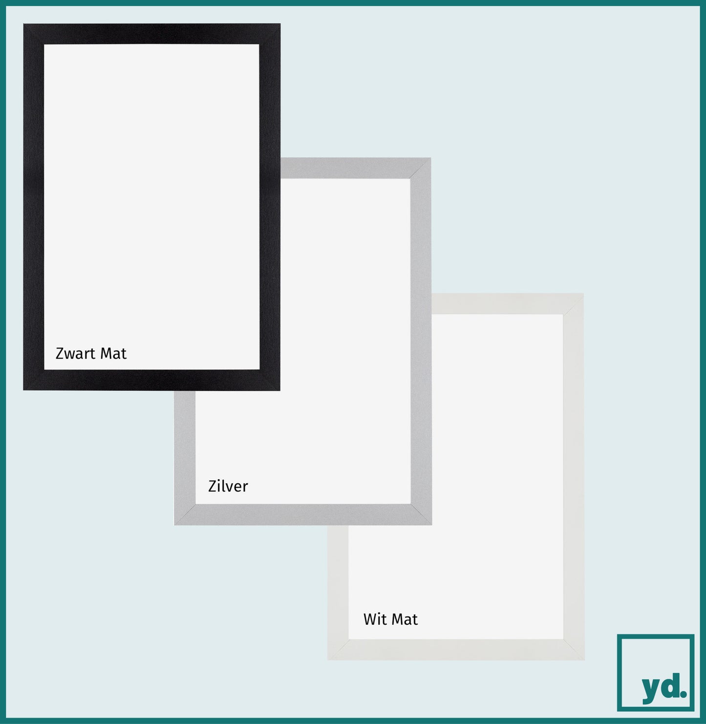 Posterlijst 61x91,5cm Zilver Hoogglans Kunststof Paris