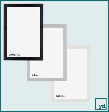 Posterlijst 61x91,5cm Zilver Hoogglans Kunststof Paris