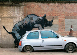 Kunstdruk Banksy - Nashorn 70x50cm