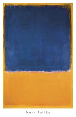Kunstdruk Mark Rothko - Untitled, 1950 Blue, Yellow 65.8x101.5cm