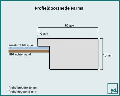 Posterlijst 60x80cm Wit Mat MDF Parma