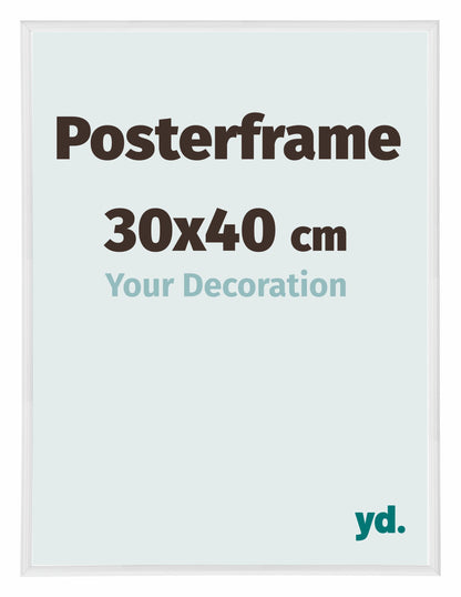 Posterlijst 30x40cm Wit Hoogglans Kunststof Paris