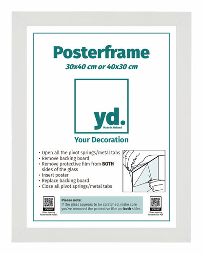 Posterlijst 30x40cm Wit Mat MDF Parma