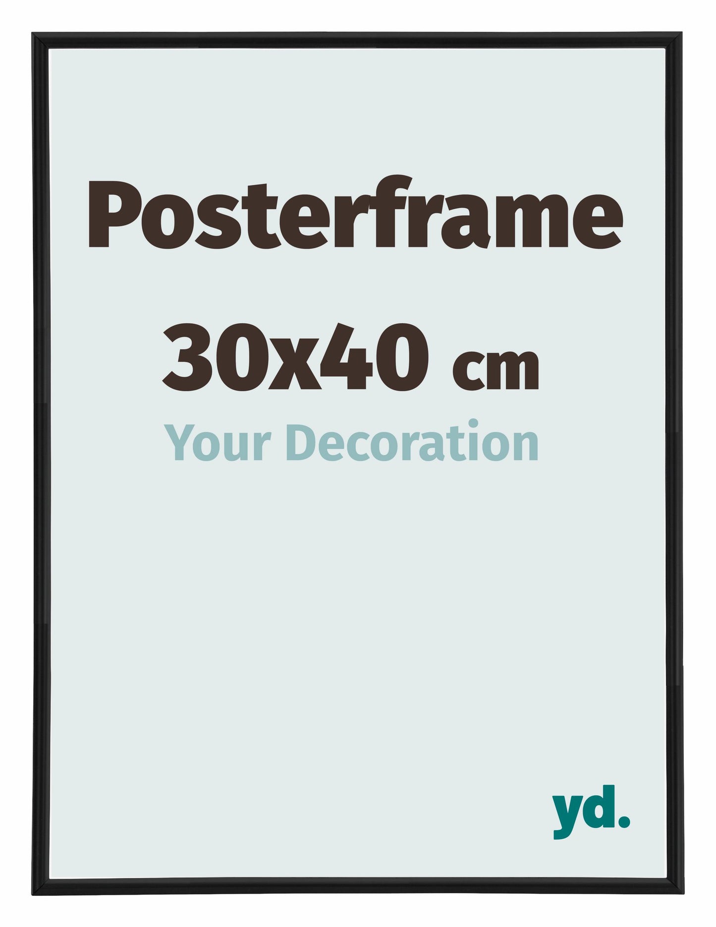 Posterlijst 30x40cm Zwart Mat Kunststof Paris