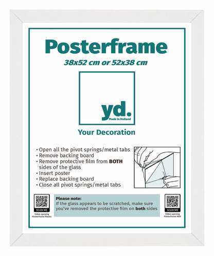 Posterlijst 38x52cm Wit Mat MDF Parma