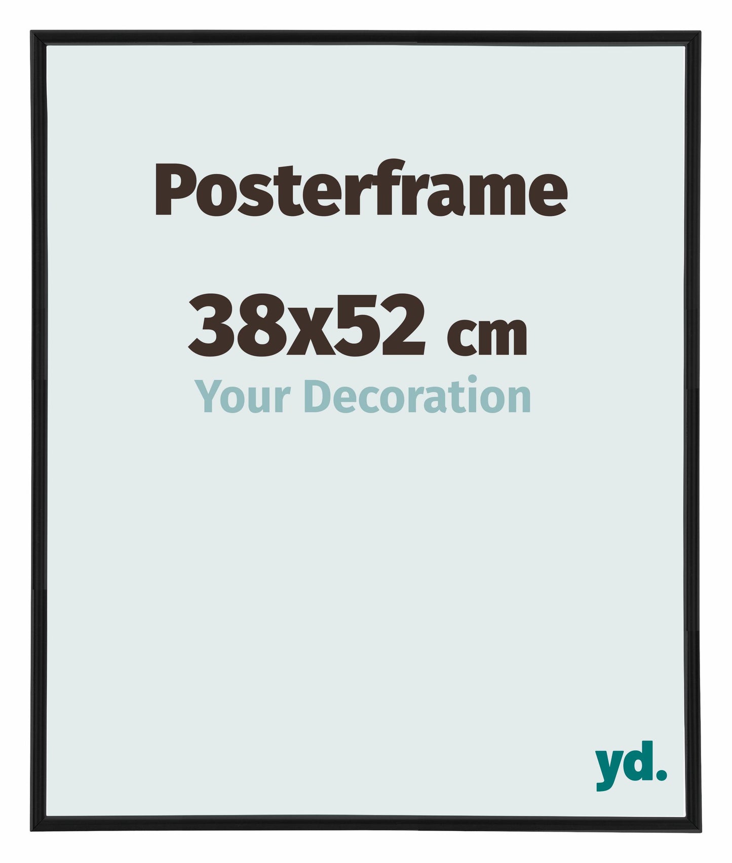 Posterlijst 38x52cm Zwart Mat Kunststof Paris